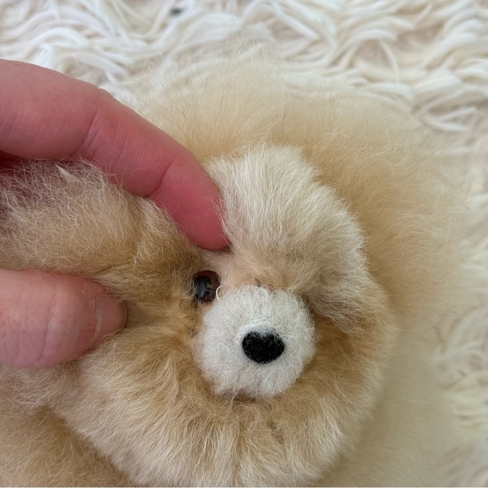 Simply Natural Alpaca Fur Teddy Bear Plush Handmade Peru Soft Stuffed Toy - Picture 2 of 6